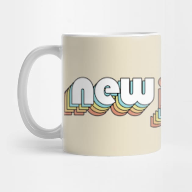 New Jersey - Retro Rainbow Typography Faded Style by Paxnotods